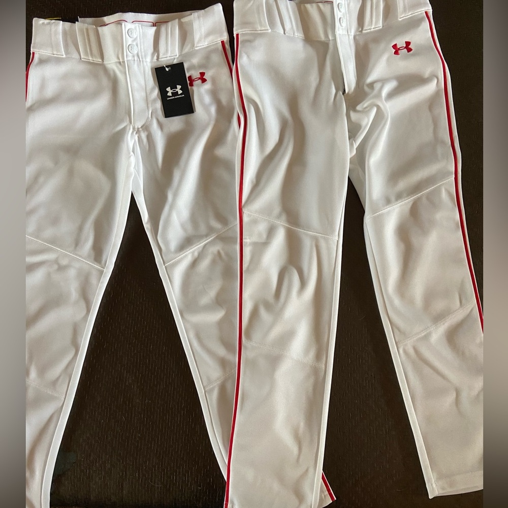 2 Youth Under Armour Baseball Pants Lot